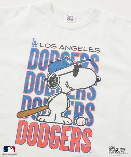 セール】PEANUTS 別注 MLB開幕戦 ベースボール プリントTシャツ（T