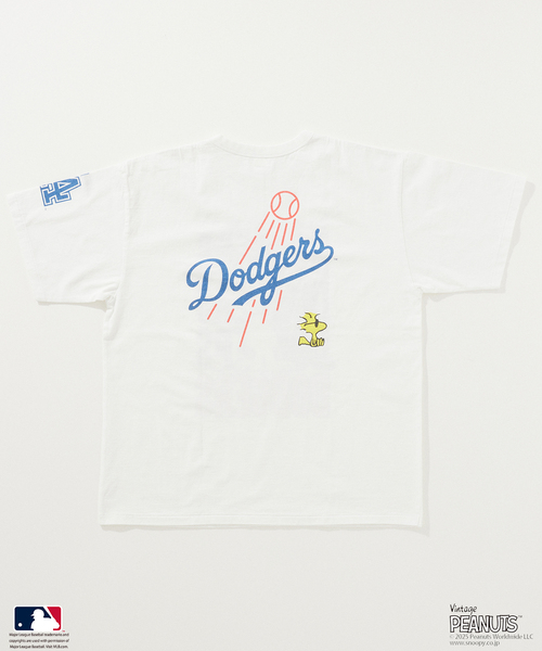 セール】PEANUTS 別注 MLB開幕戦 ベースボール プリントTシャツ（T