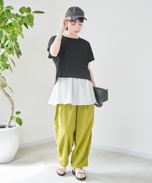 tシャツ 「KATHARINE ROSS」インナー付バックレースアッププルオーバー レディース セール】【KATHARINE ROSS】インナー付バックレースアッププル