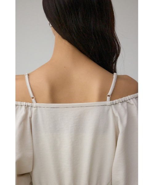AZUL by moussy(アズールバイマウジー)の「2WAYパフスリーブ配色ペプラムブラウス(シャツ/ブラウス・レディース・アイボリー/ブラック/ピンク・FREE)」の11枚目の写真
