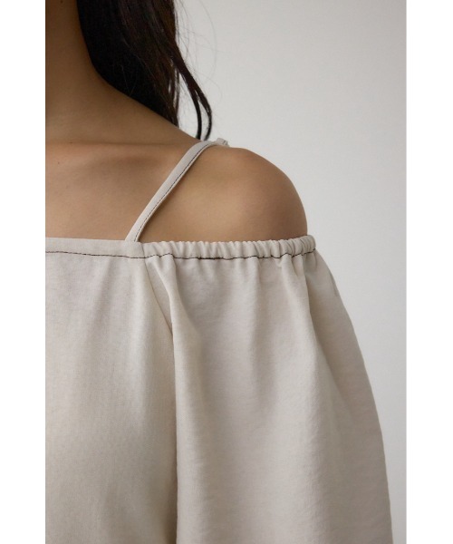 AZUL by moussy(アズールバイマウジー)の「2WAYパフスリーブ配色ペプラムブラウス(シャツ/ブラウス・レディース・アイボリー/ブラック/ピンク・FREE)」の12枚目の写真
