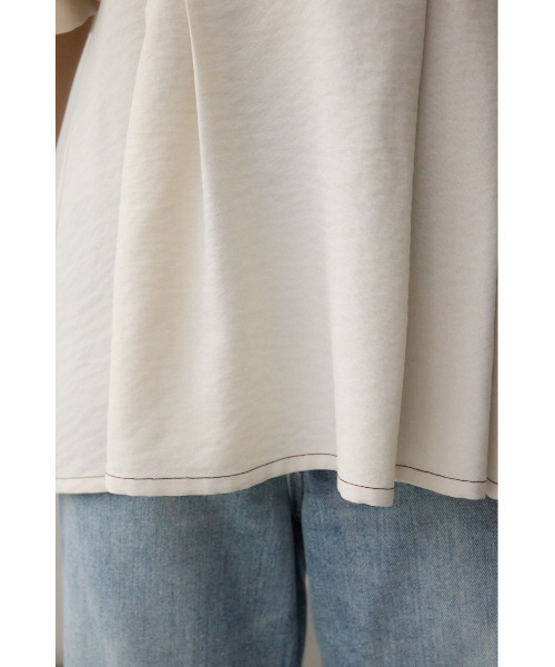 AZUL by moussy(アズールバイマウジー)の「2WAYパフスリーブ配色ペプラムブラウス(シャツ/ブラウス・レディース・アイボリー/ブラック/ピンク・FREE)」の14枚目の写真