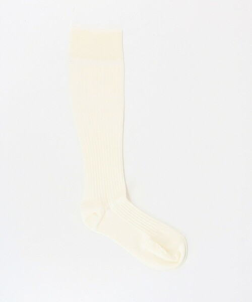 green label relaxing（グリーンレーベルリラクシング）の「＜MAEE＞コンプレッション リブ ソックス（ソックス/靴下・メンズ・オフホワイト/ブラック/ダークグレー・FREE）」の2枚目の写真