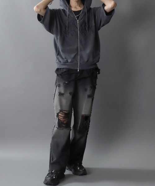 さ*い様 STONE  フルジップ パーカー　フーディー グレー 24SS】THE SHINZONE シンゾーン HOODIE フーディ ジップアップ