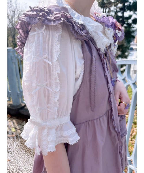 PINK HOUSE（ピンクハウス）の「ローンフリルブラウス（シャツ/ブラウス・レディース・ホワイト/ブラック/ピンク/イエロー/ミント/ラベンダー・フリー）」の18枚目の写真