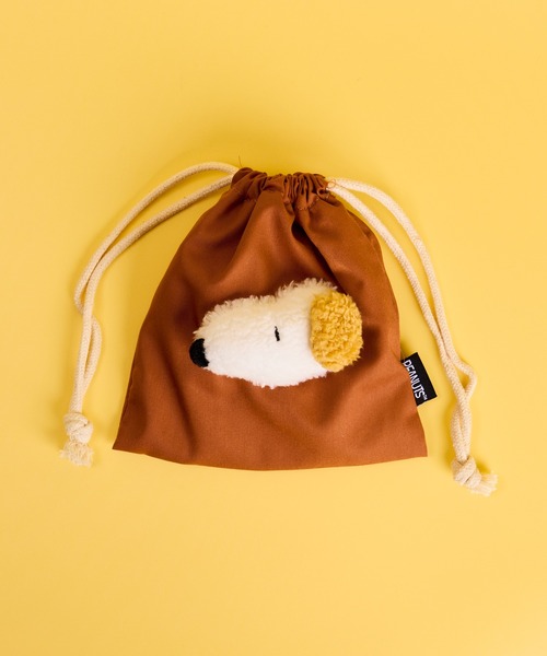 PEANUTS（ピーナッツ）の「【 PEANUTS / ピーナッツ 】ボアフェイス巾着ポーチ　NJI（ポーチ・レディース・ネイビー/オレンジ/イエロー/ブルー/グリーン/レッド/レッド系その他・FREE）」の7枚目の写真