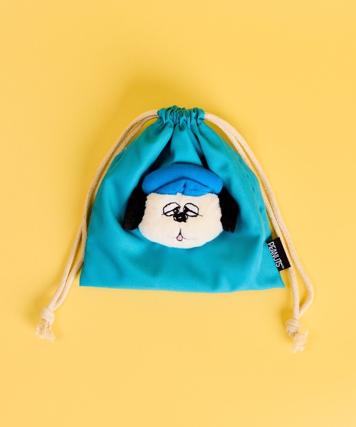 PEANUTS（ピーナッツ）の「【 PEANUTS / ピーナッツ 】ボアフェイス巾着ポーチ　NJI（ポーチ・レディース・ネイビー/オレンジ/イエロー/ブルー/グリーン/レッド/レッド系その他・FREE）」の4枚目の写真