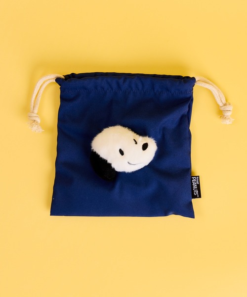 PEANUTS（ピーナッツ）の「【 PEANUTS / ピーナッツ 】ボアフェイス巾着ポーチ　NJI（ポーチ・レディース・ネイビー/オレンジ/イエロー/ブルー/グリーン/レッド/レッド系その他・FREE）」の12枚目の写真