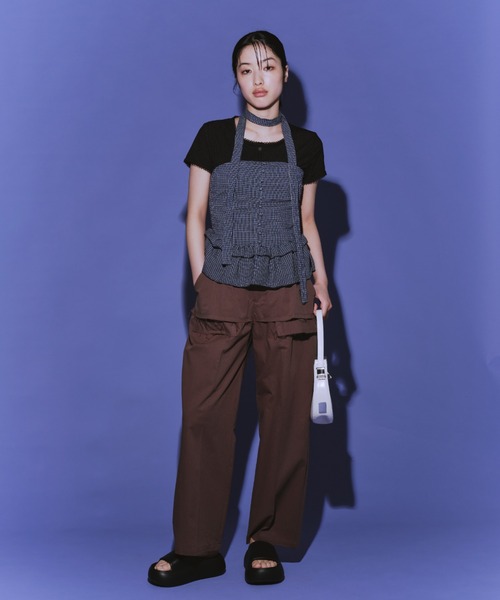 duei（デュイ）の「チョーカー付きチェックフリルベアビスチェ（チューブトップ・レディース・ホワイト/ネイビー・FREE）」の8枚目の写真