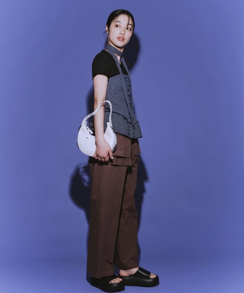 duei（デュイ）の「チョーカー付きチェックフリルベアビスチェ（チューブトップ・レディース・ホワイト/ネイビー・FREE）」の9枚目の写真