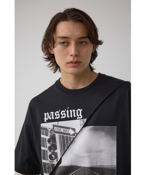 AZUL by moussy（アズールバイマウジー）の「フォト切り替えTシャツ（Tシャツ/カットソー・メンズ・オフホワイト/ブルー/ブラック/ライトイエロー・LARGE/MEDIUM）」の17枚目の写真