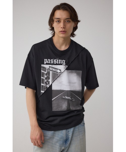 AZUL by moussy（アズールバイマウジー）の「フォト切り替えTシャツ（Tシャツ/カットソー・メンズ・オフホワイト/ブルー/ブラック/ライトイエロー・LARGE/MEDIUM）」の19枚目の写真