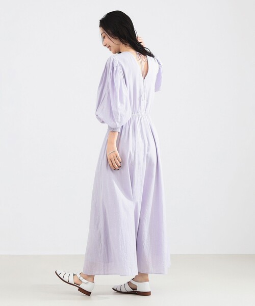 NE QUITTEZ PAS!(ヌキテパ)の「【1/1値下げ】ne Quittez pas / ルレックス ストライプ ワンピース(ワンピース・レディース・パープル系その他2・ONE SIZE)」の7枚目の写真