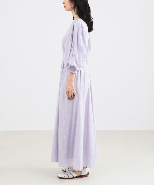 NE QUITTEZ PAS!(ヌキテパ)の「【1/1値下げ】ne Quittez pas / ルレックス ストライプ ワンピース(ワンピース・レディース・パープル系その他2・ONE SIZE)」の9枚目の写真