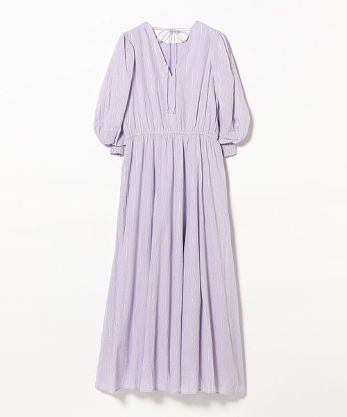 NE QUITTEZ PAS!(ヌキテパ)の「【1/1値下げ】ne Quittez pas / ルレックス ストライプ ワンピース(ワンピース・レディース・パープル系その他2・ONE SIZE)」の2枚目の写真