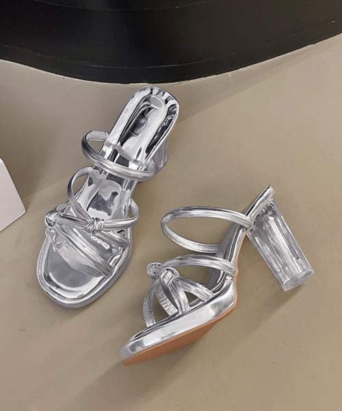 Miniministore(ミニミニストア)の「クロスストラップサンダルクリアヒール夏靴(サンダル・レディース・アイボリー/シルバー・24.5cm/24.0cm/22.5cm/23.5cm/23.0cm)」の15枚目の写真