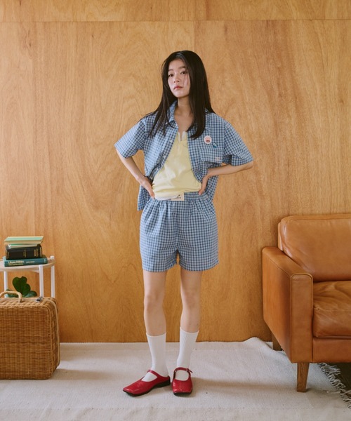 common gull products.（コモンガルプロダクツ）の「鮮やかなまま残る記憶のショートパンツ（その他パンツ・レディース・ブルー系/イエロー系・LARGE/MEDIUM/SMALL）」の4枚目の写真