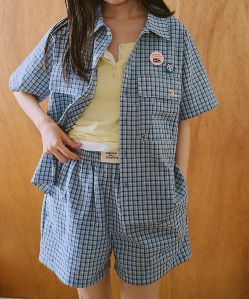 common gull products.（コモンガルプロダクツ）の「鮮やかなまま残る記憶のショートパンツ（その他パンツ・レディース・ブルー系/イエロー系・LARGE/MEDIUM/SMALL）」の8枚目の写真