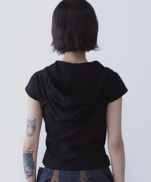 A'GEM/9 × .kom 「SETSETSET/セットセットセット」 MIDSUMMER SHIRRING HOODED SHIRT/ミッドサマー A'GEM/9 × .kom 『SETSETSET/セットセットセット』 MIDSUMMER