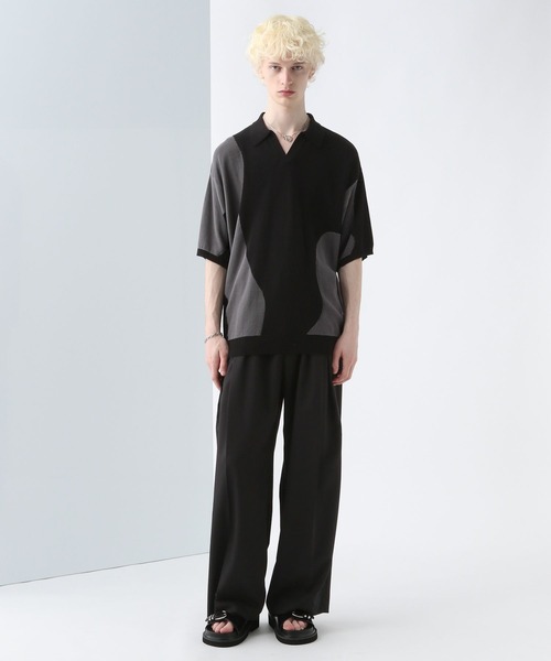 HARE(ハレ)の「ウェーブハイショクニットポロ(HARE)(ニット/セーター・メンズ・ブラック系その他/ホワイト系その他・FREE)」の10枚目の写真