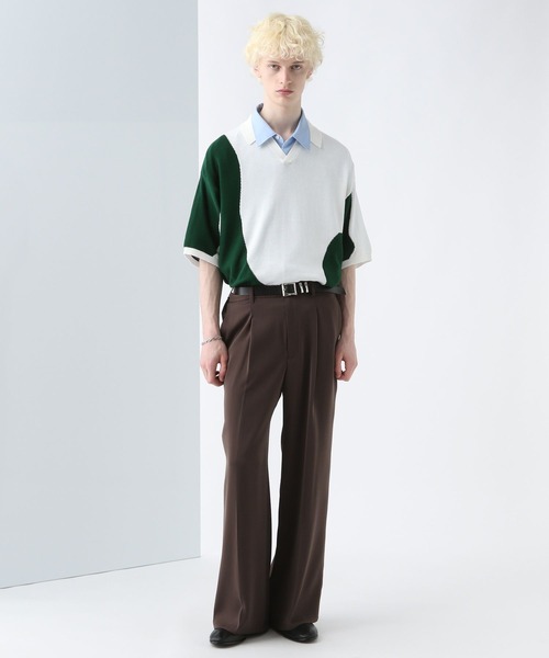 HARE(ハレ)の「ウェーブハイショクニットポロ(HARE)(ニット/セーター・メンズ・ブラック系その他/ホワイト系その他・FREE)」の8枚目の写真