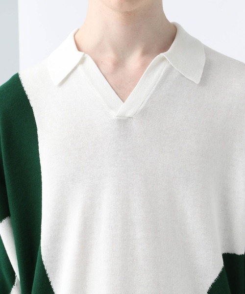 HARE(ハレ)の「ウェーブハイショクニットポロ(HARE)(ニット/セーター・メンズ・ブラック系その他/ホワイト系その他・FREE)」の17枚目の写真