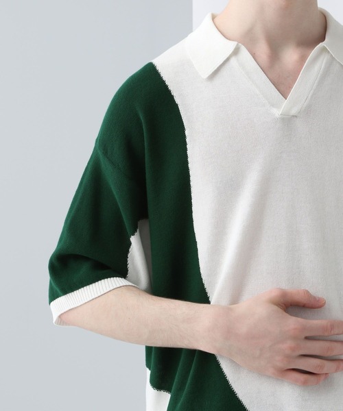 HARE(ハレ)の「ウェーブハイショクニットポロ(HARE)(ニット/セーター・メンズ・ブラック系その他/ホワイト系その他・FREE)」の16枚目の写真