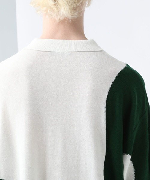 HARE(ハレ)の「ウェーブハイショクニットポロ(HARE)(ニット/セーター・メンズ・ブラック系その他/ホワイト系その他・FREE)」の14枚目の写真