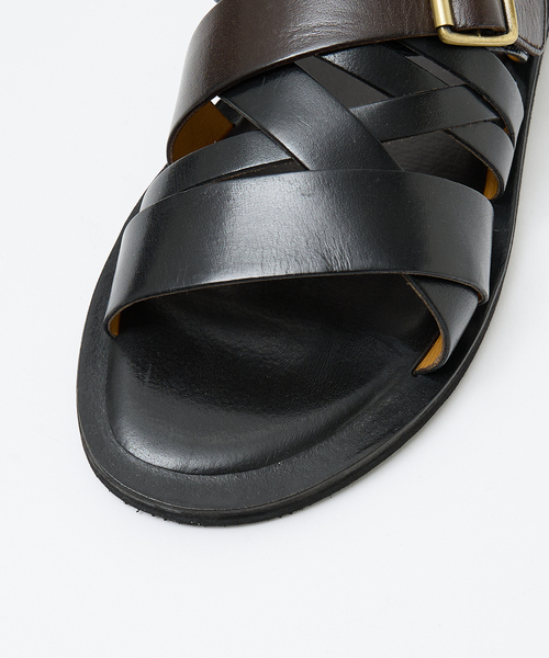 alfredoBANNISTER（アルフレッドバニスター）の「【WEB別注】マルチクロスレザーサンダル（サンダル・メンズ・ブラック/その他・42/40/43/41/44/45）」の13枚目の写真