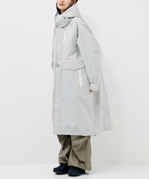 CITY TOKYO（シティトウキョウ）の「TOKYO TEX 2WAY COAT（モッズコート・レディース・ホワイト/ライム・FREE）」の2枚目の写真