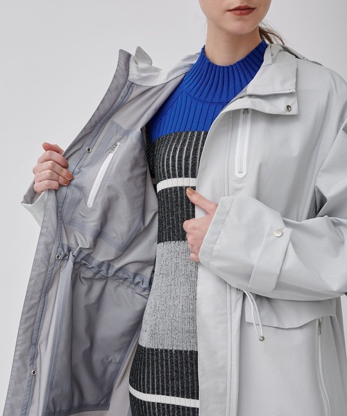 CITY TOKYO（シティトウキョウ）の「TOKYO TEX 2WAY COAT（モッズコート・レディース・ホワイト/ライム・FREE）」の14枚目の写真