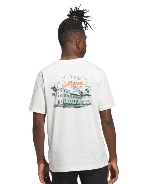 adidas(アディダス)の「アディダス adidas カントリークラブ シーニック(Tシャツ/カットソー・メンズ・オフホワイト/ダークグリーン・S/M/L/LL/3L)」の4枚目の写真