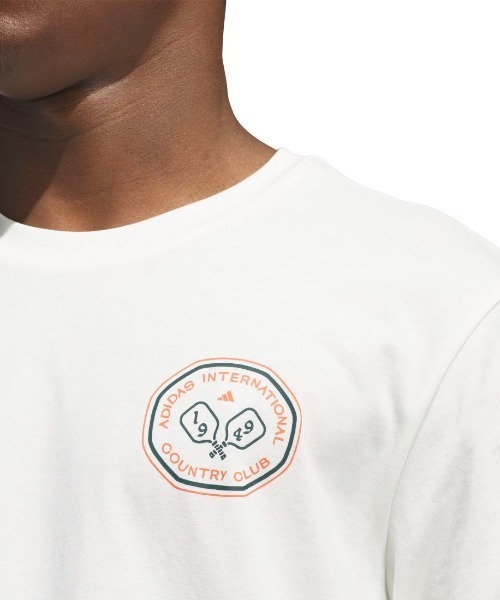 adidas(アディダス)の「アディダス adidas カントリークラブ シーニック(Tシャツ/カットソー・メンズ・オフホワイト/ダークグリーン・S/M/L/LL/3L)」の5枚目の写真