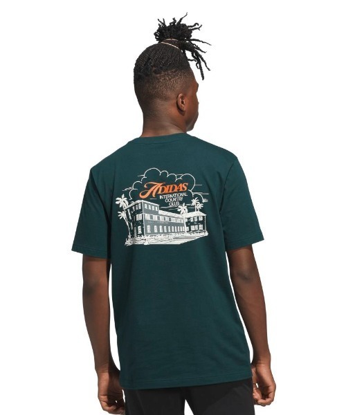 adidas(アディダス)の「アディダス adidas カントリークラブ シーニック(Tシャツ/カットソー・メンズ・オフホワイト/ダークグリーン・S/M/L/LL/3L)」の9枚目の写真