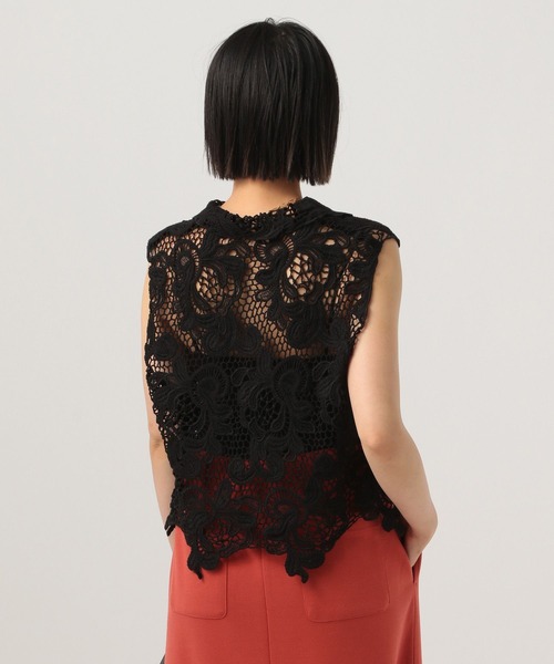 BAYFLOW（ベイフロー）の「エンブロイダリーレースベスト（ベスト・レディース・アイボリー/ブラック/キャメル・FREE）」の19枚目の写真