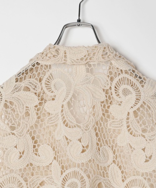 BAYFLOW（ベイフロー）の「エンブロイダリーレースベスト（ベスト・レディース・アイボリー/ブラック/キャメル・FREE）」の12枚目の写真