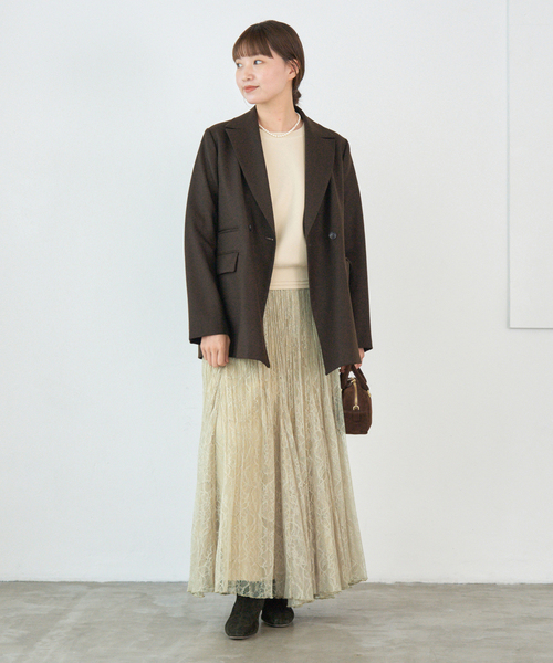 IENA（イエナ）の「レースプリーツスカート（スカート・レディース・ブラウン/ベージュ・36/38）」の19枚目の写真