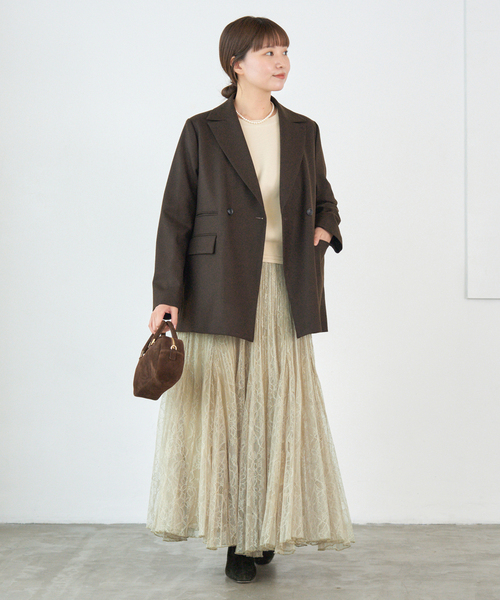 IENA（イエナ）の「レースプリーツスカート（スカート・レディース・ブラウン/ベージュ・36/38）」の20枚目の写真