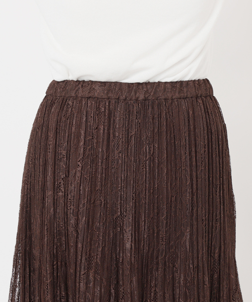 IENA（イエナ）の「レースプリーツスカート（スカート・レディース・ブラウン/ベージュ・36/38）」の6枚目の写真