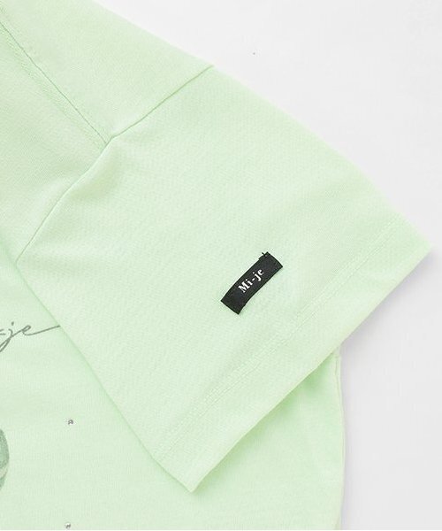 Mi-je（ミジェ）の「シェルイラスト半袖Tシャツ【韓国ファッション】（Tシャツ/カットソー・レディース・オフホワイト/ライトグリーン・F）」の10枚目の写真