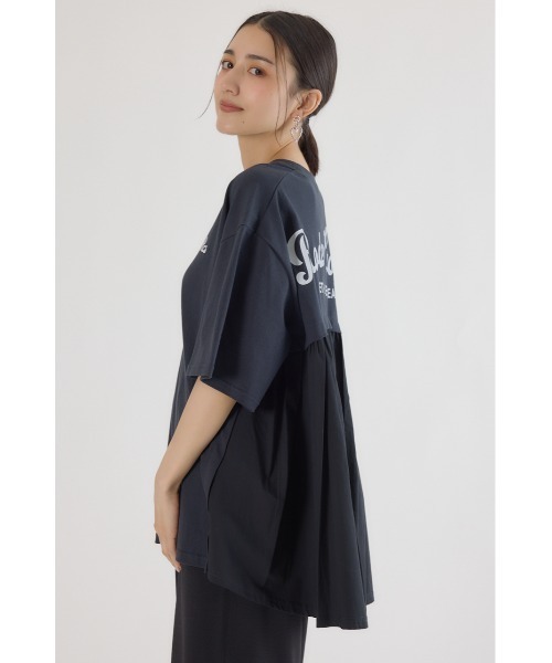 RODEO CROWNS WIDE BOWL(ロデオクラウンズワイドボウル)の「バックギャザードッキングTシャツ(Tシャツ/カットソー・レディース・ライトカーキ/ライトピンク/ブラック/オフホワイト・FREE)」の20枚目の写真