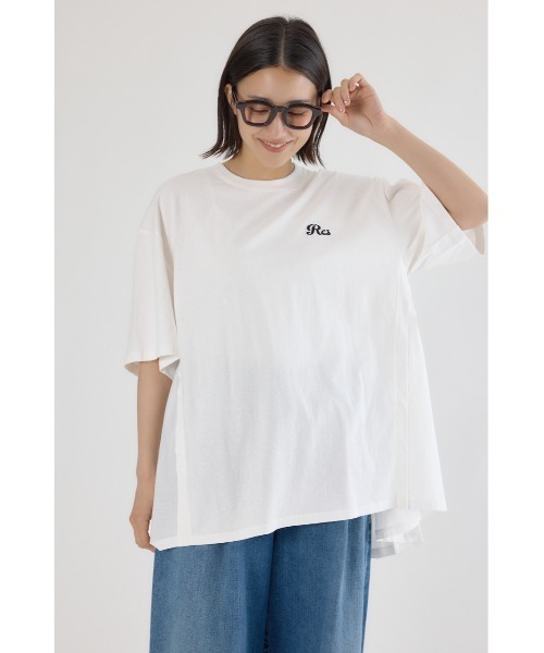 RODEO CROWNS WIDE BOWL(ロデオクラウンズワイドボウル)の「バックギャザードッキングTシャツ(Tシャツ/カットソー・レディース・ライトカーキ/ライトピンク/ブラック/オフホワイト・FREE)」の13枚目の写真