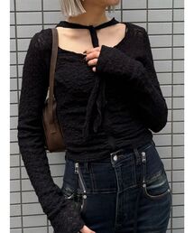 EMODA | フロントボタンタイトップ(Tシャツ/カットソー)