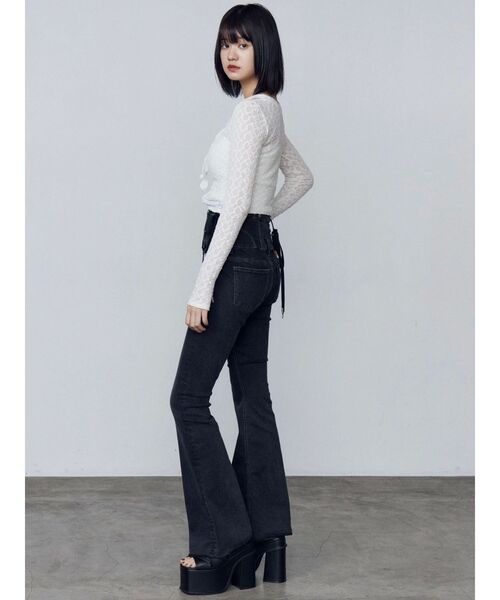 EMODA（エモダ）の「フロントボタンタイトップ（Tシャツ/カットソー・レディース・グレー/ブラック/ホワイト・FREE）」の13枚目の写真