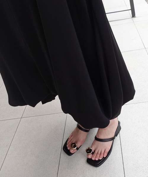 CORNERS（コーナーズ）の「ノースリーブバルーンワンピース（シャツワンピース・レディース・カーキ/ブラック/アイボリー・マルチサイズ）」の6枚目の写真