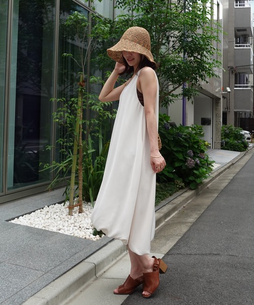 CORNERS（コーナーズ）の「ノースリーブバルーンワンピース（シャツワンピース・レディース・カーキ/ブラック/アイボリー・マルチサイズ）」の14枚目の写真