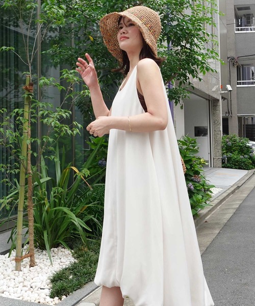 CORNERS（コーナーズ）の「ノースリーブバルーンワンピース（シャツワンピース・レディース・カーキ/ブラック/アイボリー・マルチサイズ）」の15枚目の写真