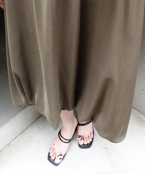 CORNERS（コーナーズ）の「ノースリーブバルーンワンピース（シャツワンピース・レディース・カーキ/ブラック/アイボリー・マルチサイズ）」の19枚目の写真