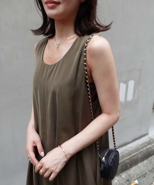 CORNERS（コーナーズ）の「ノースリーブバルーンワンピース（シャツワンピース・レディース・カーキ/ブラック/アイボリー・マルチサイズ）」の20枚目の写真