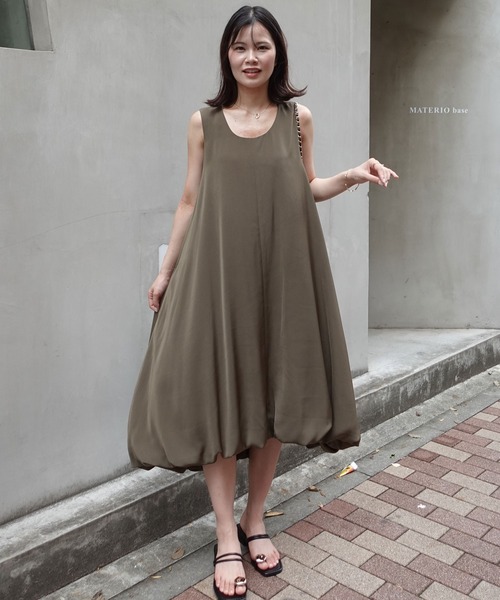 CORNERS（コーナーズ）の「ノースリーブバルーンワンピース（シャツワンピース・レディース・カーキ/ブラック/アイボリー・マルチサイズ）」の21枚目の写真